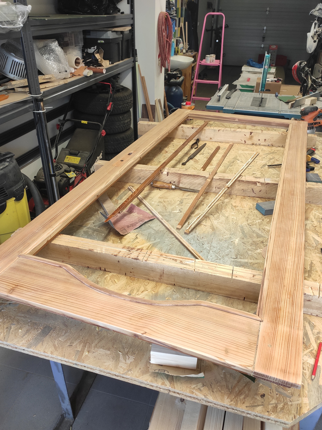 renovace dveří z modřínu-medium